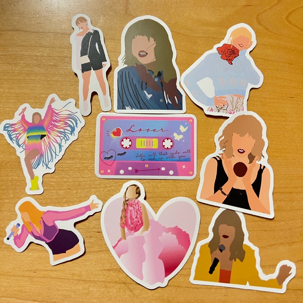 Taylor Swift Lover Era Sticker Set (9)